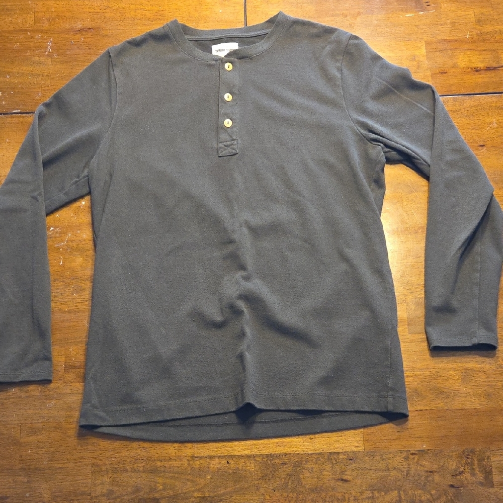 Taylor Stitch Dark Gray Heavy Bag Henley